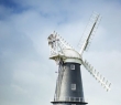 England_04 Norfolk Broads black and white windmill, Norfolk